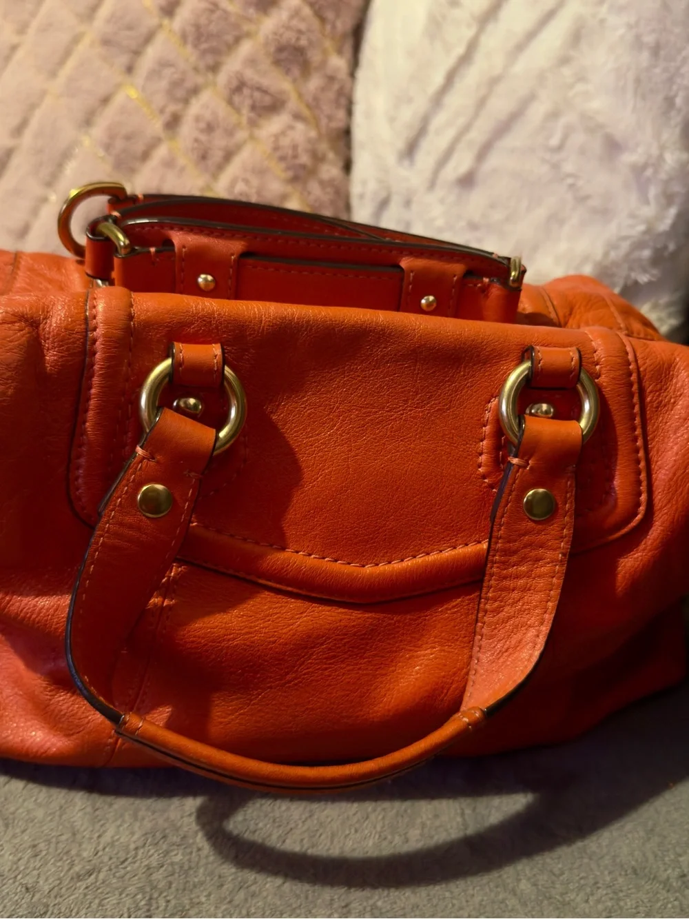 Authentic Coach Ashley Satchel with Gold Hardware